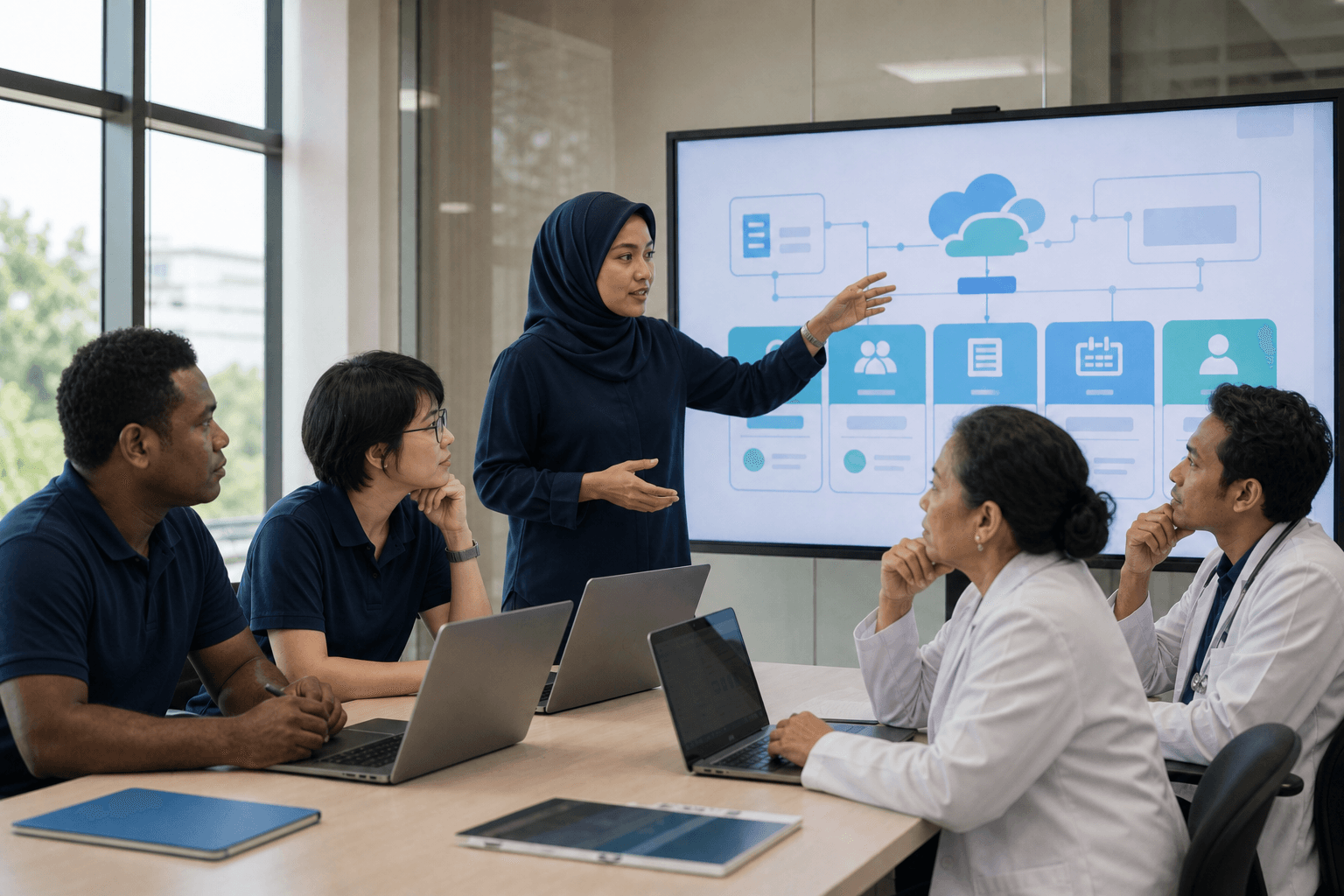 Tim Medhop bersama tenaga kesehatan Indonesia merancang sistem informasi klinik dan rekam medis elektronik